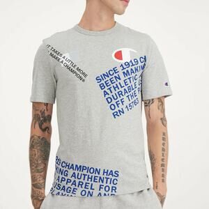 Champion Mens Graphic Crewneck T-Shirt Size XL Sporty Active Athletic Heritage